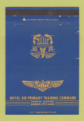 Matchbook Cover  Naval Air Primary Training Kansas City MO WEAR 40 Strike