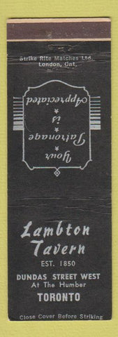 Matchbook Cover - Lambton Tavern Toronto ON