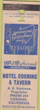 Matchbook Cover - Hotel Corning Tavern CA WEAR