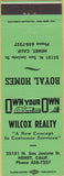 Matchbook Cover - Wilcox Realty Hemet CA