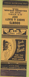 Matchbook Cover - Counts Barber Shop Colorado Springs CO girlie
