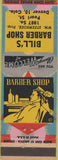 Matchbook Cover - Bill's Barber Shop Denver CO