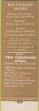 Matchbook Cover - Camino Room Restaurant Mountain Veiw CA