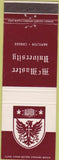 Matchbook Cover - McMaster University Hamilton ON