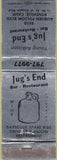 Matchbook Cover - Jug's End Roseville CA