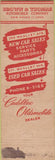 Matchbook Cover - Cadillac Oldsmobile New Haven CT