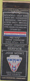 Matchbook Cover - National Automobile Club Black