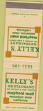 Matchbook Cover - Kelly's Restaurant Mayfield Mall Mountain View CA