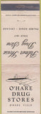 Matchbook Cover - O'Hare Drug Stores Chicago IL  LL 25