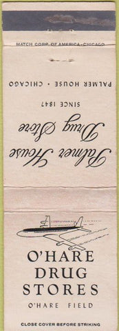 Matchbook Cover - O'Hare Drug Stores Chicago IL  LL 25