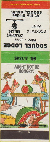 Matchbook Cover - Soquel Lodge CA hillbilly