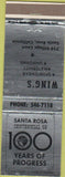 Matchbook Cover - Wing's Clothes Santa Rosa CA