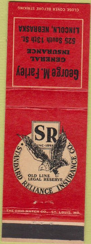 Matchbook Cover - George Farley Insurance Lincoln NE