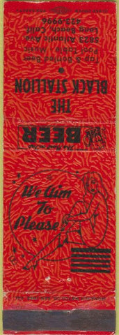 Matchbook Cover - The Black Stallion Long Beach CA girlie