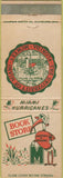 Matchbook Cover - University of Miama Hurricanes Coral Gables FL