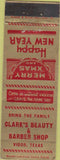 Matchbook Cover - Clark's Beauty Barber Shop Vidor TX WEAR