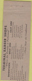 Matchbook Cover - Terminal Barber Shops New York City STAINED