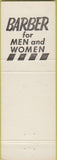 Matchbook Cover - Mount Oliver Barber Shop NO TOWN