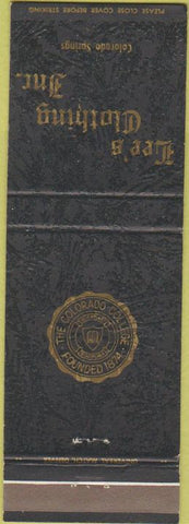 Matchbook Cover - Lee's Clothing Inc Colorado Springs CO