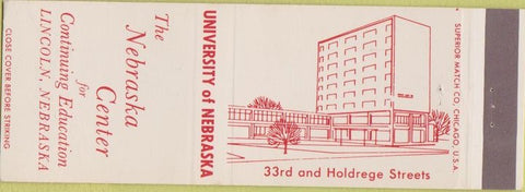 Matchbook Cover - University of Nebraska Lincoln NE