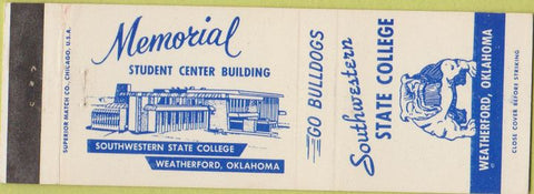 Matchbook Cover - Southwestern State College Weatherford OK