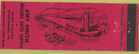 Matchbook Cover - Amy Smith Millers Auto Supply Harrisburg PA RMS