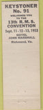 Matchbook Cover - Amy Smith Millers Auto Supply Harrisburg PA RMS