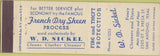Matchbook Cover - WD  Sickel Dry Cleaners San Antonio TX