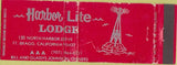 Matchbook Cover - Harbor Lite Lodge Fort Bragg CA red WEAR