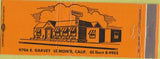 Matchbook Cover - Hoggs Cafe El Monte CA orange