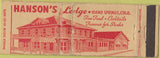 Matchbook Cover - Hanson's Idaho Springs CO WORN
