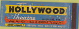 Matchbook Cover - Hollywood Theatre LaCrosse WI CREASE