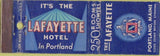 Matchbook Cover - The Lafayette Hotel Portland ME WEAR