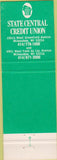 Matchbook Cover - State Central Credit Union Milwaukee WI