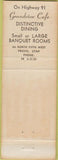 Matchbook Cover - Grandview Cafe Provo UT Chinese food