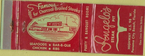 Matchbook Cover - Angelo's Steak Pit Panama City FL WEAR