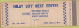 Matchbook Cover - Imlay City Meat Market MI