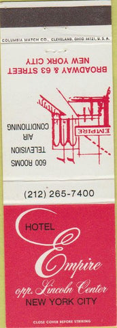 Matchbook Cover - Hotel Empire New York City