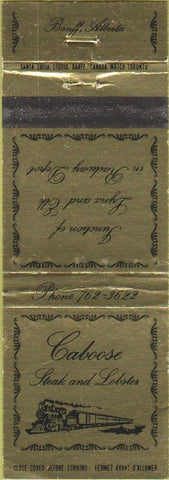Matchbook Cover - Caboose Steak Lobster Banff AB