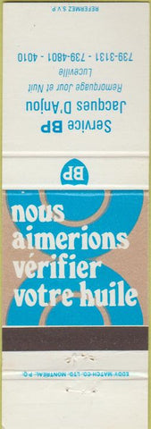 Matchbook Cover - BP Oil Gas Luceville