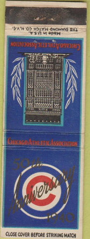 Matchbook Cover - Chicago Athletic Club 1940 50th Anniversary  IL