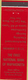 Matchbook Cover - First National Bank Wapakoneta OH