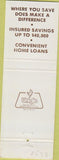 Matchbook Cover - Ripon Federal Savings Wautoma Markesan WI