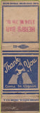Matchbook Cover - Herb's Bar Superior Match STAMPED WORN