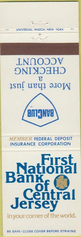 Matchbook Cover - First National Bank of New Jersey CREASE