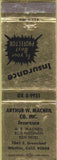 Matchbook Cover - Arthur Macneil Insurance Whittier CA