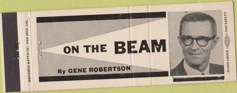 Matchbook Cover - Gene Robertson On The Beam San Francisco Sun newspaper