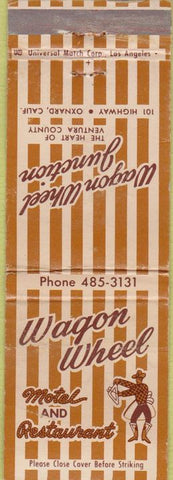 Matchbook Cover - Wagon Wheel Motel Restaurant Oxnard CA WEAR