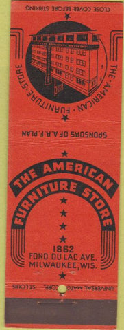 Matchbook Cover - American Furniture Store Milwaukee WI