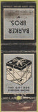 Matchbook Cover - Barker Bros gift boxes Los Angeles Long Beach CA WEAR